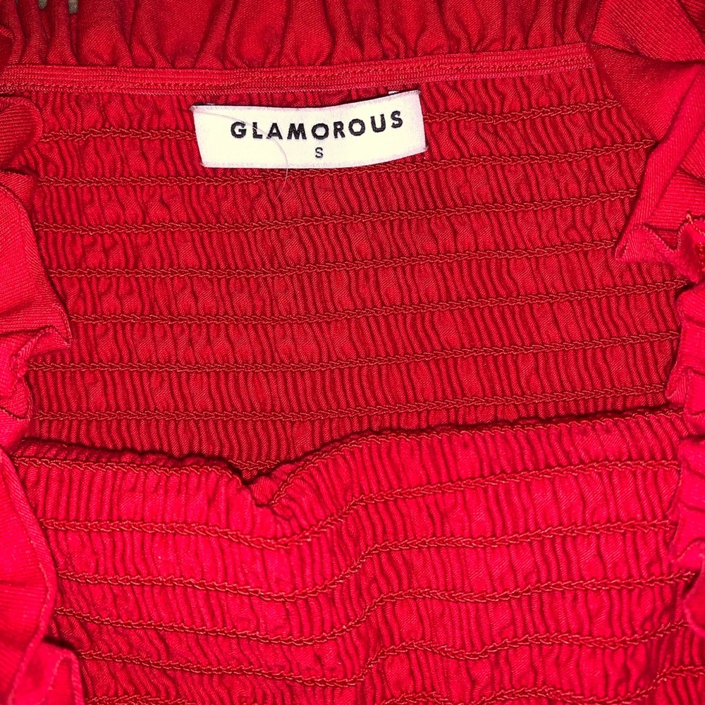NWOT⚡️Glamorous Bodycon Ruched Detail Ruffle Dress - Picture 6 of 6